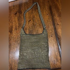 Zara black and gold bag